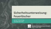 Sicherheitsunterweisung Feuerlöscher