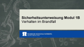 Sicherheitsunterweisung Modul 1B